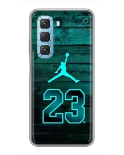 Чехол для Infinix Hot 50 5G с картинкой «Jordan Cyan 23»