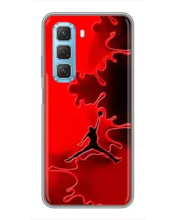 Чехол для Infinix Hot 50 5G с картинкой «Jordan Red Smoke»