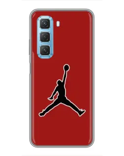 Чехол для Infinix Hot 50 5G с картинкой «Jordan Red Back»