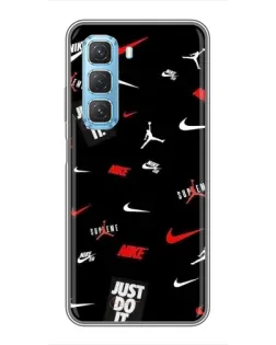 Чехол для Infinix Hot 50 5G с картинкой «Nike Mix Pattern»