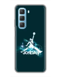 Чехол для Infinix Hot 50 5G с картинкой «Jordan Blue Fire»