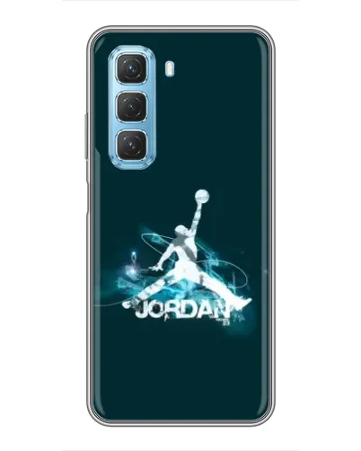 Чехол для Infinix Hot 50 5G с картинкой «Jordan Blue Fire»
