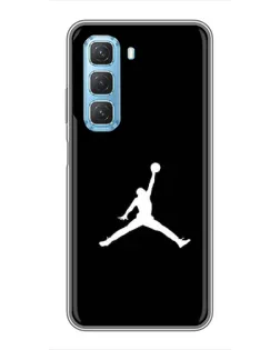 Чехол для Infinix Hot 50 5G с картинкой «Jordan Silhouette»