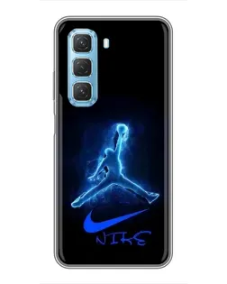 Чехол для Infinix Hot 50 5G с картинкой «Jordan Neon Blue»