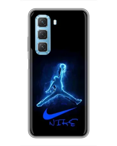 Чехол для Infinix Hot 50 5G с картинкой «Jordan Neon Blue»