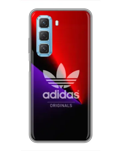 Чехол для Infinix Hot 50 5G с картинкой «Adidas Red Neon» Чехол для Infinix Hot 50 5G с картинкой «Adidas Red Neon»