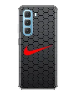 Чохол для Infinix Hot 50 5G з картинкою «Nike — карбонова сітка» Чохол для Infinix Hot 50 5G з картинкою «Nike — карбонова сітка»