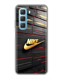 Чохол для Infinix Hot 50 5G з картинкою «Золотий Nike на металі» Чохол для Infinix Hot 50 5G з картинкою «Золотий Nike на металі»