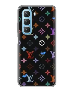 Чехол для Infinix Hot 50 5G с картинкой «Цветная монограмма LV»