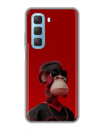 Чехол для Infinix Hot 50 5G с картинкой «Bored Ape в красном» Чехол для Infinix Hot 50 5G с картинкой «Bored Ape в красном»