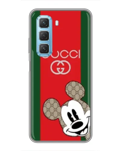 Чехол для Infinix Hot 50 5G с картинкой «Gucci — полосы и Микки» Чехол для Infinix Hot 50 5G с картинкой «Gucci — полосы и Микки»