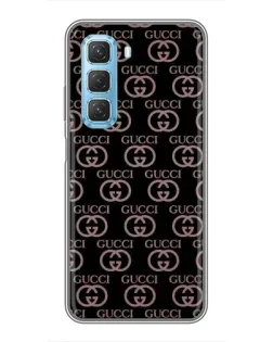 Чехол для Infinix Hot 50 5G с картинкой «Классическая монограмма Gucci»