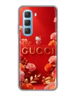 Чехол для Infinix Hot 50 5G с картинкой «Gucci — золотой сад»