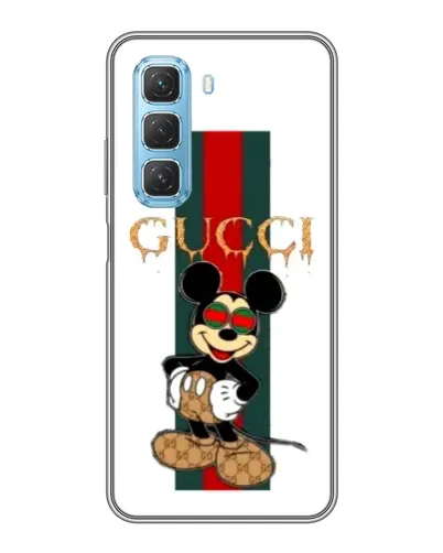 Чехол для Infinix Hot 50 5G с картинкой «Микки Маус Gucci — полосы» Чехол для Infinix Hot 50 5G с картинкой «Микки Маус Gucci — полосы»