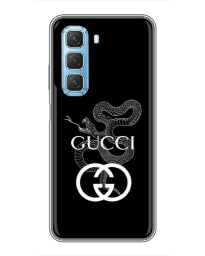 Чехол для Infinix Hot 50 5G с картинкой «Gucci — серебряная змея» Чехол для Infinix Hot 50 5G с картинкой «Gucci — серебряная змея»