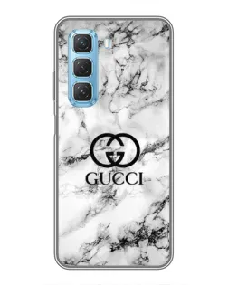 Чехол для Infinix Hot 50 5G с картинкой «Gucci — мраморный шик»
