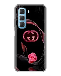 Чехол для Infinix Hot 50 5G с картинкой «Gucci — неоновая роза»
