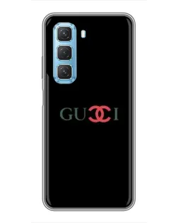 Чехол для Infinix Hot 50 5G с картинкой «Gucci — красный градиент»