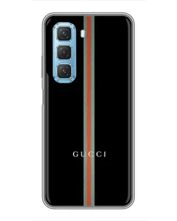 Чехол для Infinix Hot 50 5G с картинкой «Gucci — строгая линия»