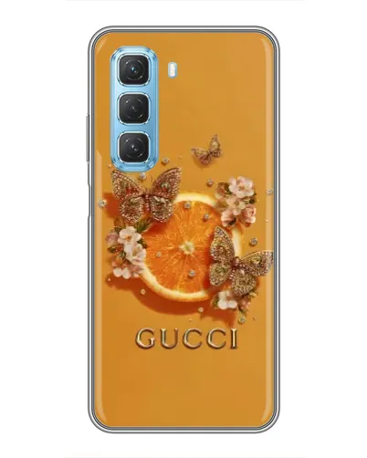 Чехол для Infinix Hot 50 5G с картинкой «Gucci — золотые бабочки» Чехол для Infinix Hot 50 5G с картинкой «Gucci — золотые бабочки»