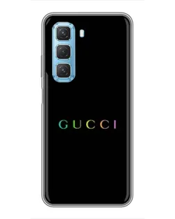 Чехол для Infinix Hot 50 5G с картинкой «Gucci — неоновый минимализм»