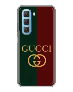 Чехол для Infinix Hot 50 5G с картинкой «Gucci — темно-зеленый градиент»
