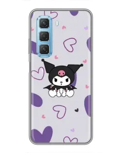 Чехол для Infinix Hot 50 5G с картинкой «Kuromi и лавандовые сердца»