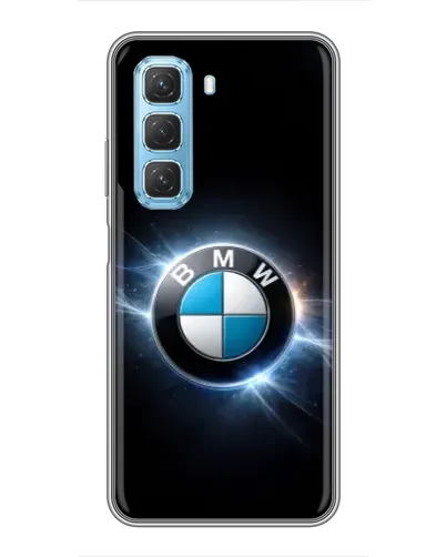 Чехол для Infinix Hot 50 5G с картинкой «BMW — неоновое сияние»