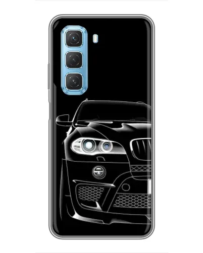 Чехол для Infinix Hot 50 5G с картинкой «Темный силуэт BMW»