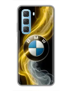 Чехол для Infinix Hot 50 5G с картинкой «Золотистый дым BMW» Чехол для Infinix Hot 50 5G с картинкой «Золотистый дым BMW»