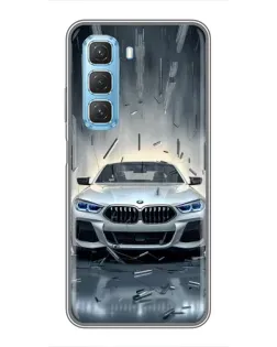 Чехол для Infinix Hot 50 5G с картинкой «BMW в свете фар» Чехол для Infinix Hot 50 5G с картинкой «BMW в свете фар»