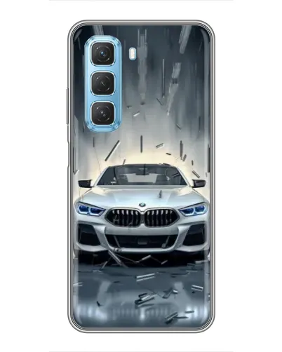 Чехол для Infinix Hot 50 5G с картинкой «BMW в свете фар»