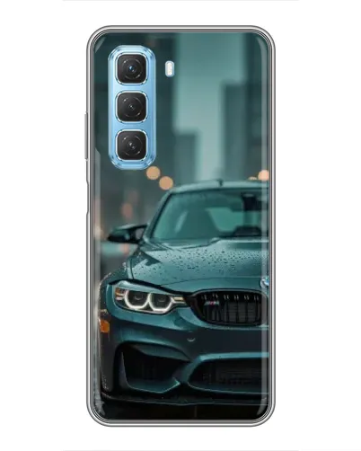 Чехол для Infinix Hot 50 5G с картинкой «BMW в огнях города»