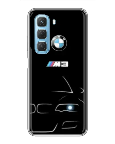 Чехол для Infinix Hot 50 5G с картинкой «Минималистичный принт BMW M3»