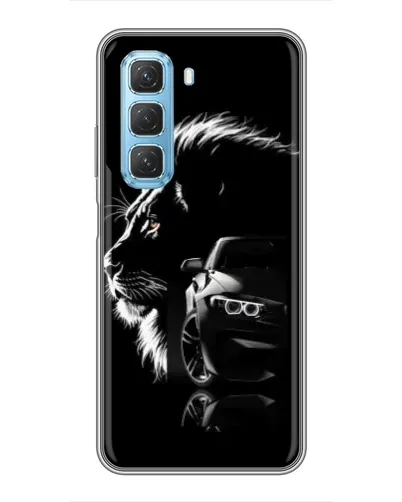 Чехол для Infinix Hot 50 5G с картинкой «BMW и лев»