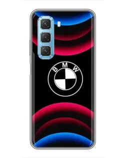 Чехол для Infinix Hot 50 5G с картинкой «Логотип BMW и неоновые дуги» Чехол для Infinix Hot 50 5G с картинкой «Логотип BMW и неоновые дуги»