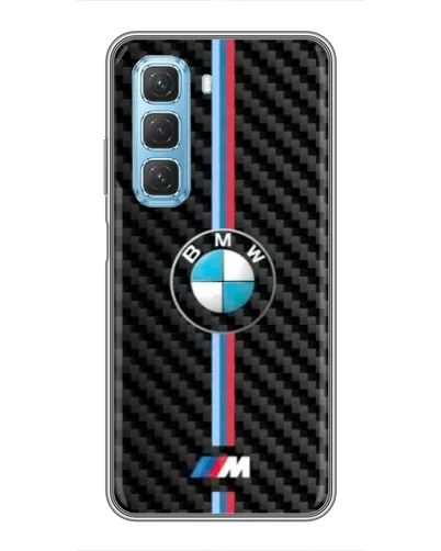 Чехол для Infinix Hot 50 5G с картинкой «Эмблема BMW и карбон»