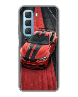 Чехол для Infinix Hot 50 5G с картинкой «BMW на красной дорожке» Чехол для Infinix Hot 50 5G с картинкой «BMW на красной дорожке»