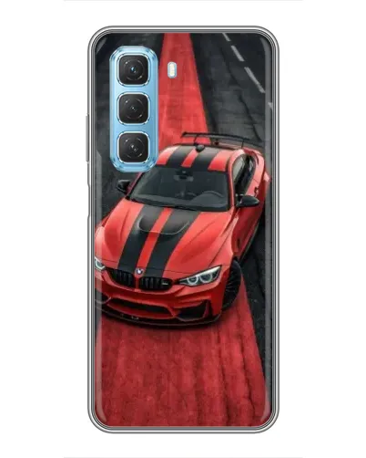Чехол для Infinix Hot 50 5G с картинкой «BMW на красной дорожке»