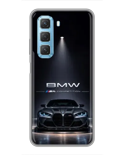 Чехол для Infinix Hot 50 5G с картинкой «BMW сквозь ночной город» Чехол для Infinix Hot 50 5G с картинкой «BMW сквозь ночной город»
