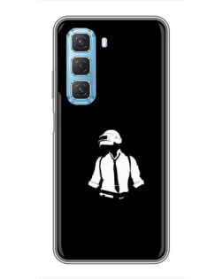 Чехол для Infinix Hot 50 5G с картинкой «PUBG — белый шлем» Чехол для Infinix Hot 50 5G с картинкой «PUBG — белый шлем»