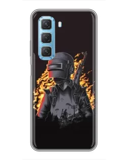 Чехол для Infinix Hot 50 5G с картинкой «PUBG — огненный силуэт» Чехол для Infinix Hot 50 5G с картинкой «PUBG — огненный силуэт»