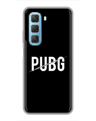 Чехол для Infinix Hot 50 5G с картинкой «PUBG — белый логотип» Чехол для Infinix Hot 50 5G с картинкой «PUBG — белый логотип»