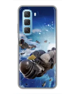 Чехол для Infinix Hot 50 5G с картинкой «Десант PUBG — прыжок» Чехол для Infinix Hot 50 5G с картинкой «Десант PUBG — прыжок»