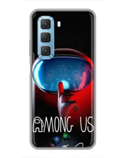 Чехол для Infinix Hot 50 5G с картинкой «Красный импостер — макро»