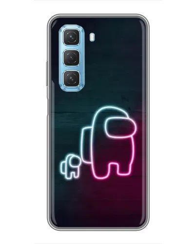 Чехол для Infinix Hot 50 5G с картинкой «Among Us неон-арт» Чехол для Infinix Hot 50 5G с картинкой «Among Us неон-арт»