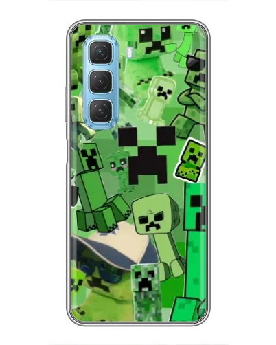 Чехол для Infinix Hot 50 5G с картинкой «Криперы Minecraft»