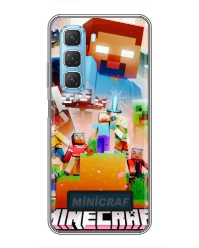 Чехол для Infinix Hot 50 5G с картинкой «Minecraft герои игры»