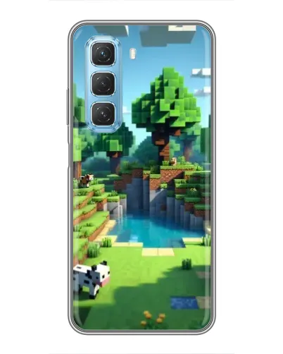 Чехол для Infinix Hot 50 5G с картинкой «Minecraft летний день»