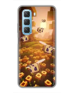 Чехол для Infinix Hot 50 5G с картинкой «Поле подсолнухов»
